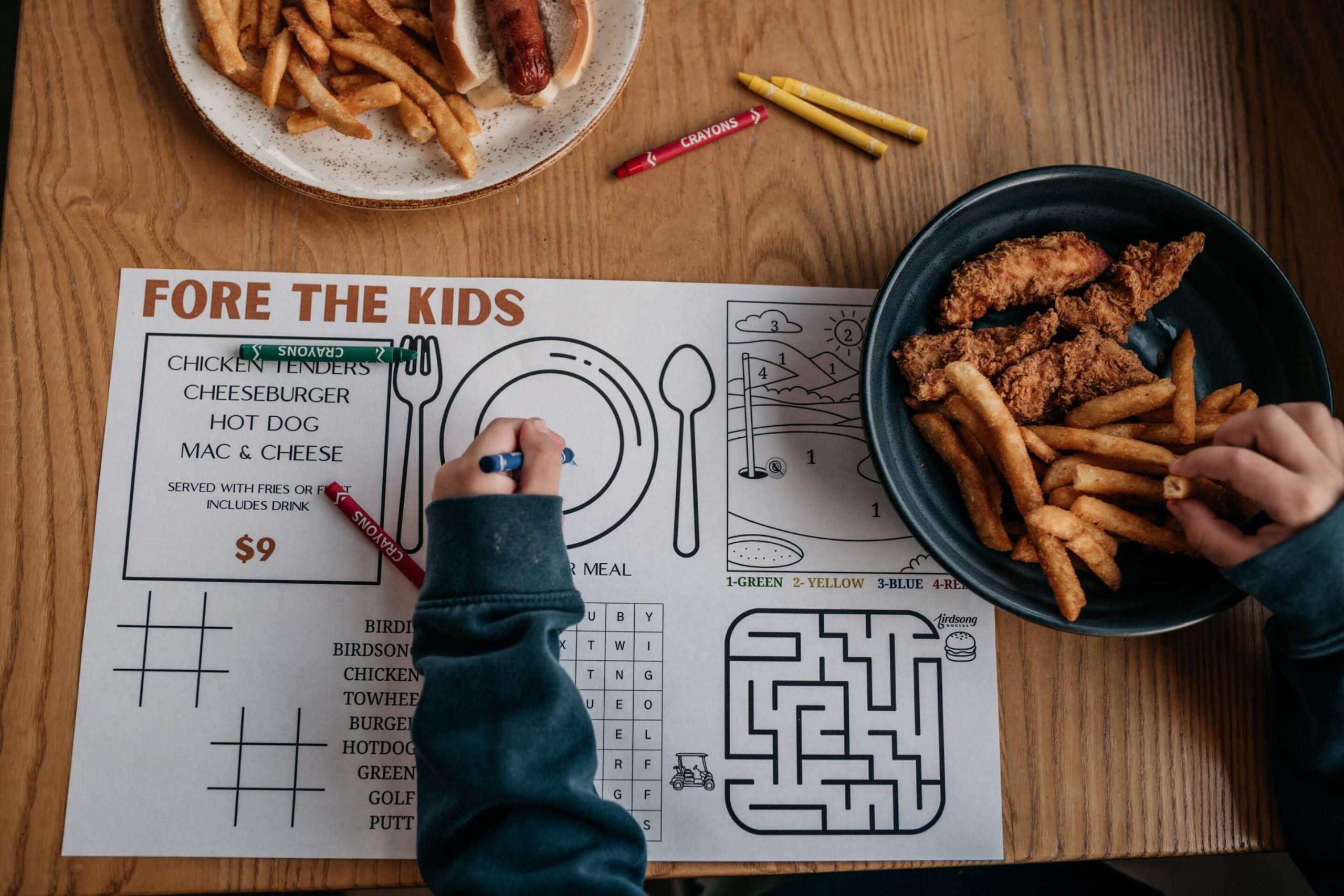 Kids Menu at Birdsong Social Kids Menu at Birdsong Social